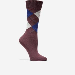 Women's Argyle Casual Crew Socks