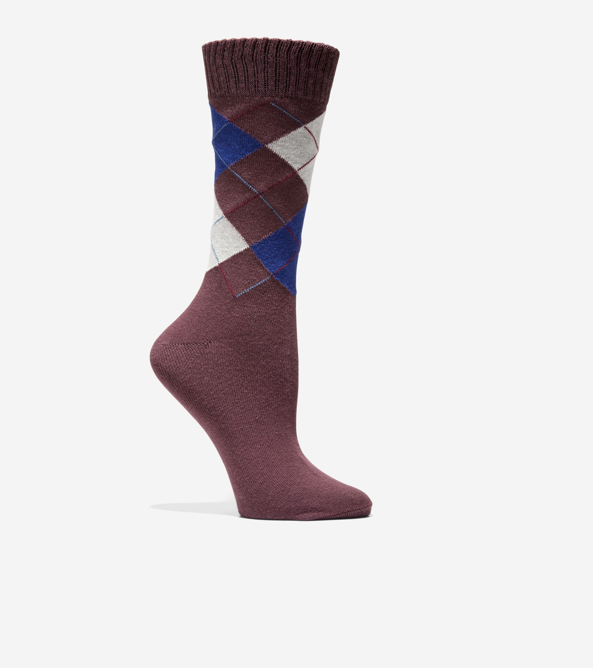 Women's Argyle Casual Crew Socks