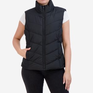 Women's Chevron Zip Front Vest
