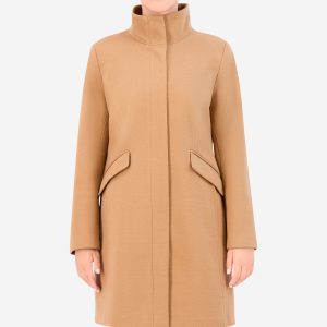 Women's Soft Twill Zip-Up Coat