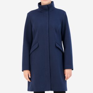 Women's Soft Twill Zip-Up Coat