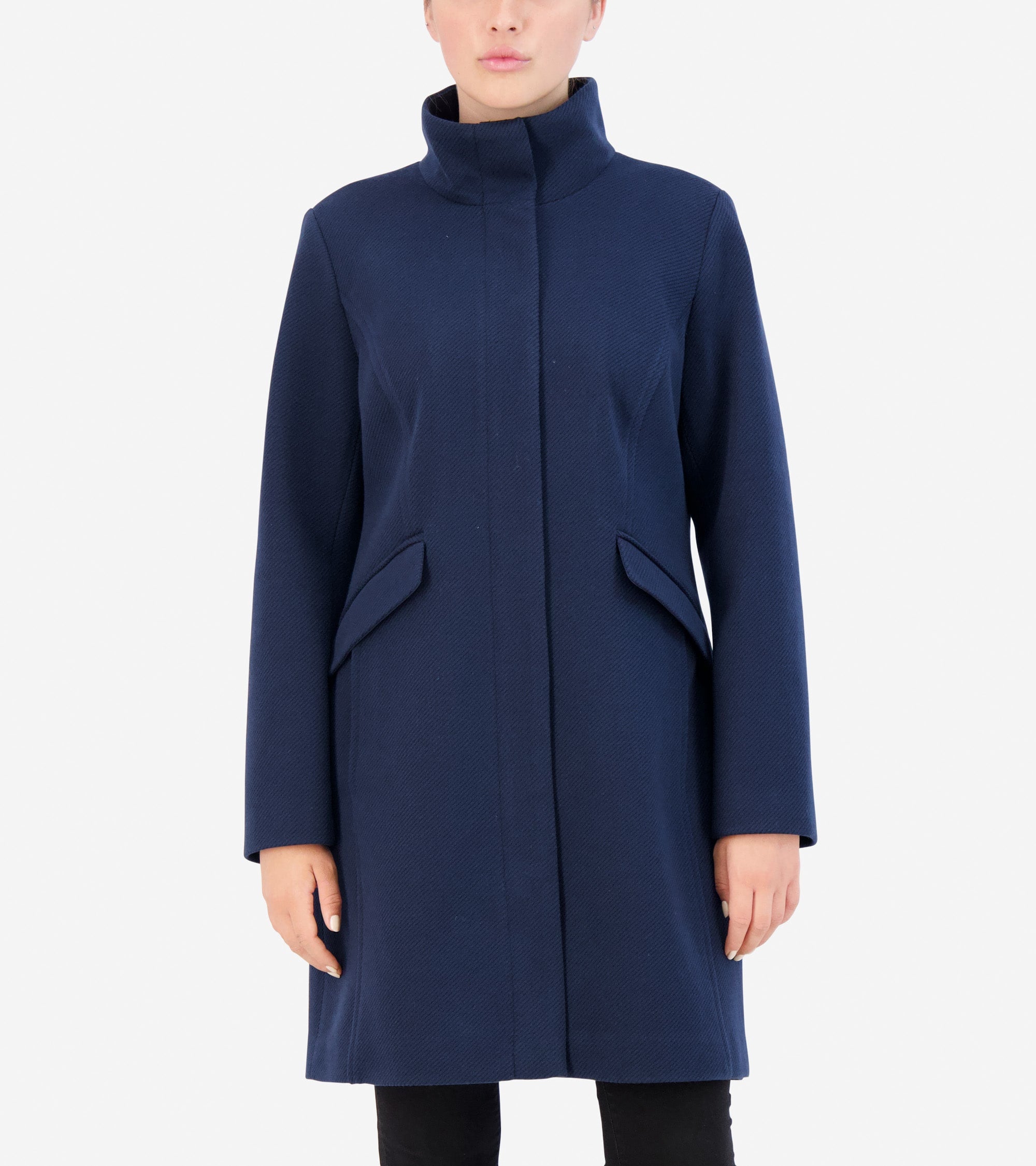 Women's Soft Twill Zip-Up Coat