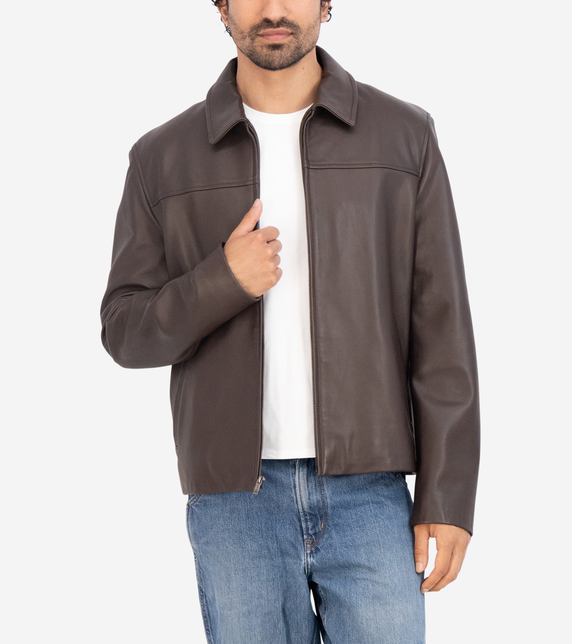 Men's Smooth Lamb Shirt Jacket