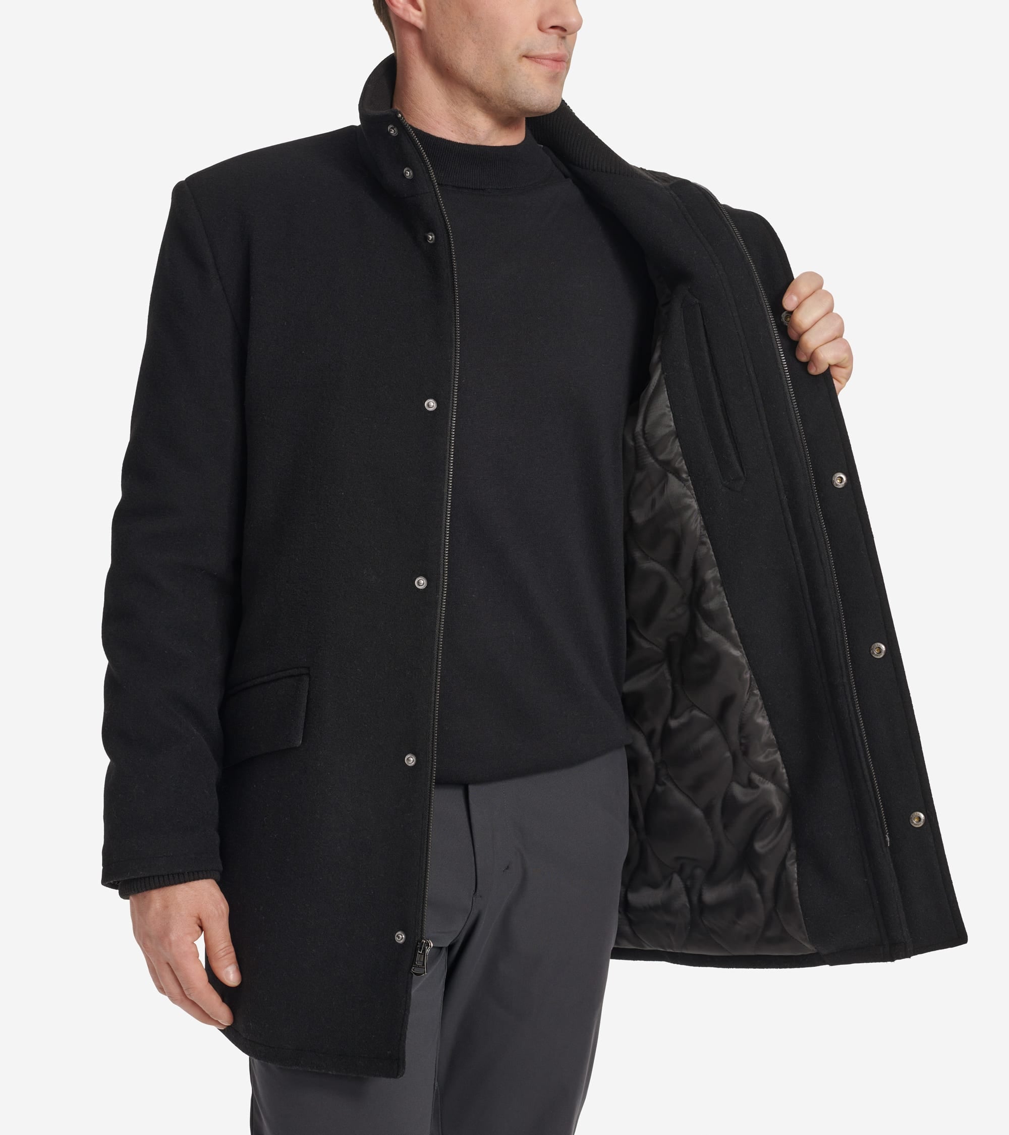 Men's Stand Collar Car Coat - Image 4