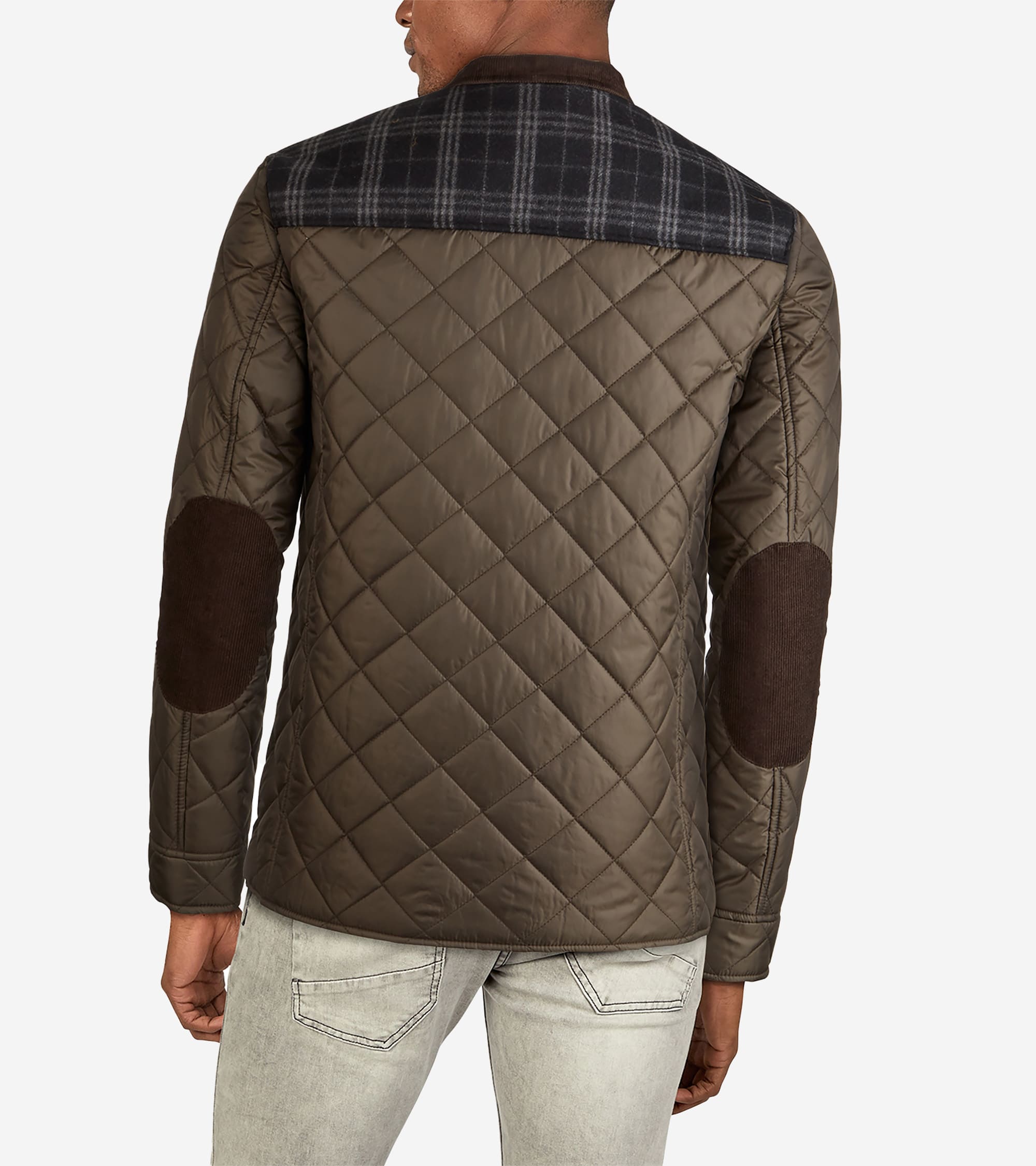 Men's Mix Media Diamond Quilted Jacket - Image 2
