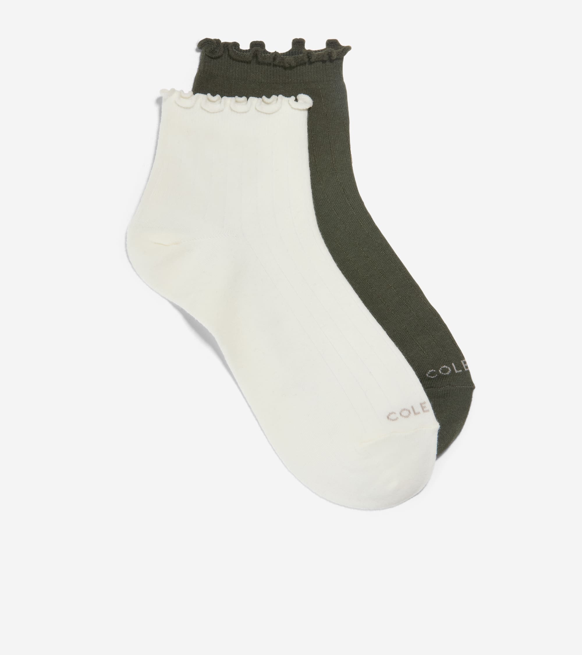 Women's 2-Pair Ruffle Quarter Socks