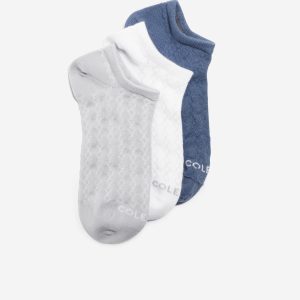Women's 3-Pair Diamond Textured Super Soft Low Cut Socks