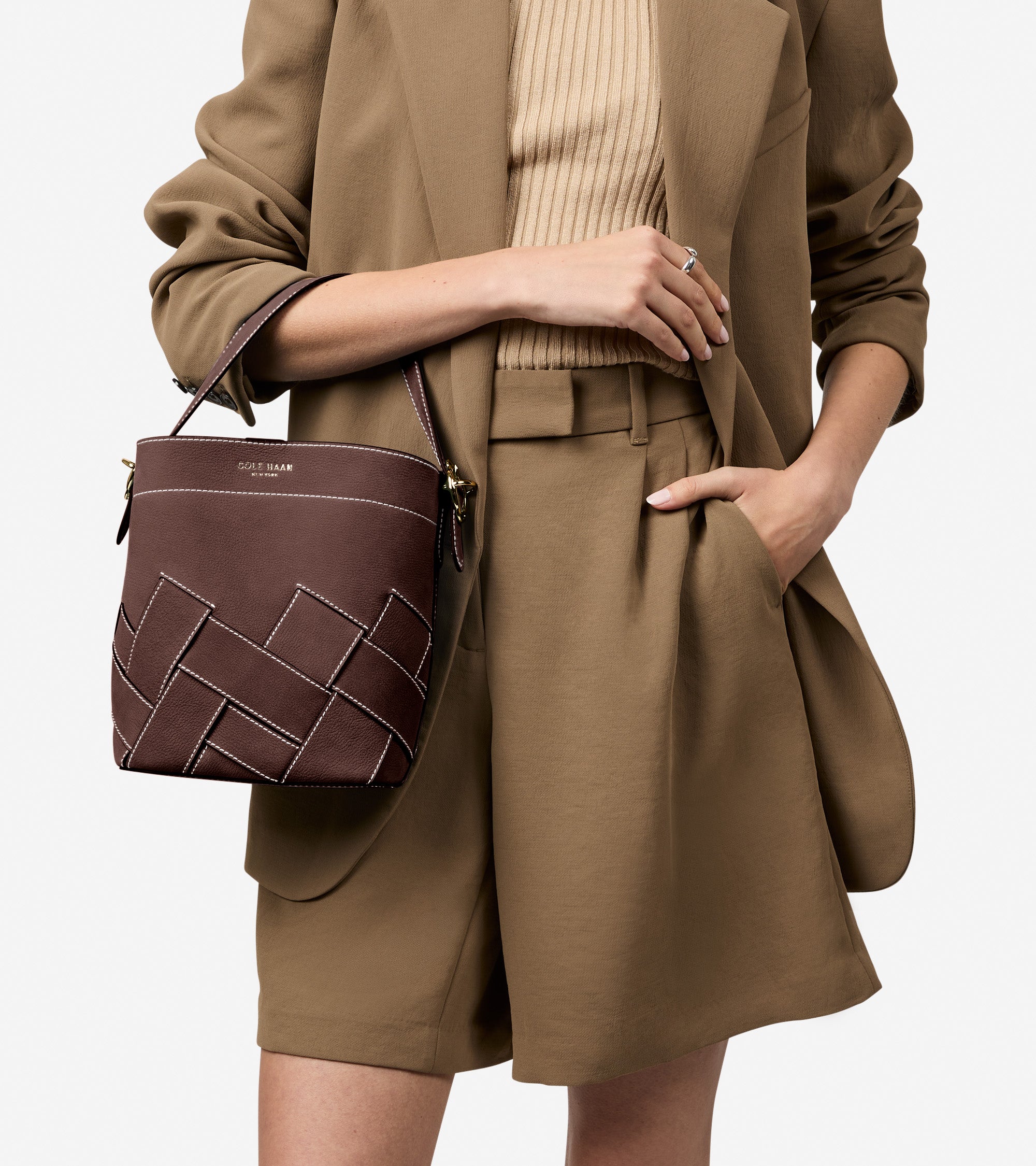Women's Alexandria Small Bucket Crossbody Bag - Image 6