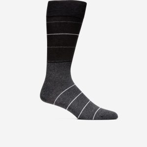 Men's Color Block Stripe Dress Crew Socks