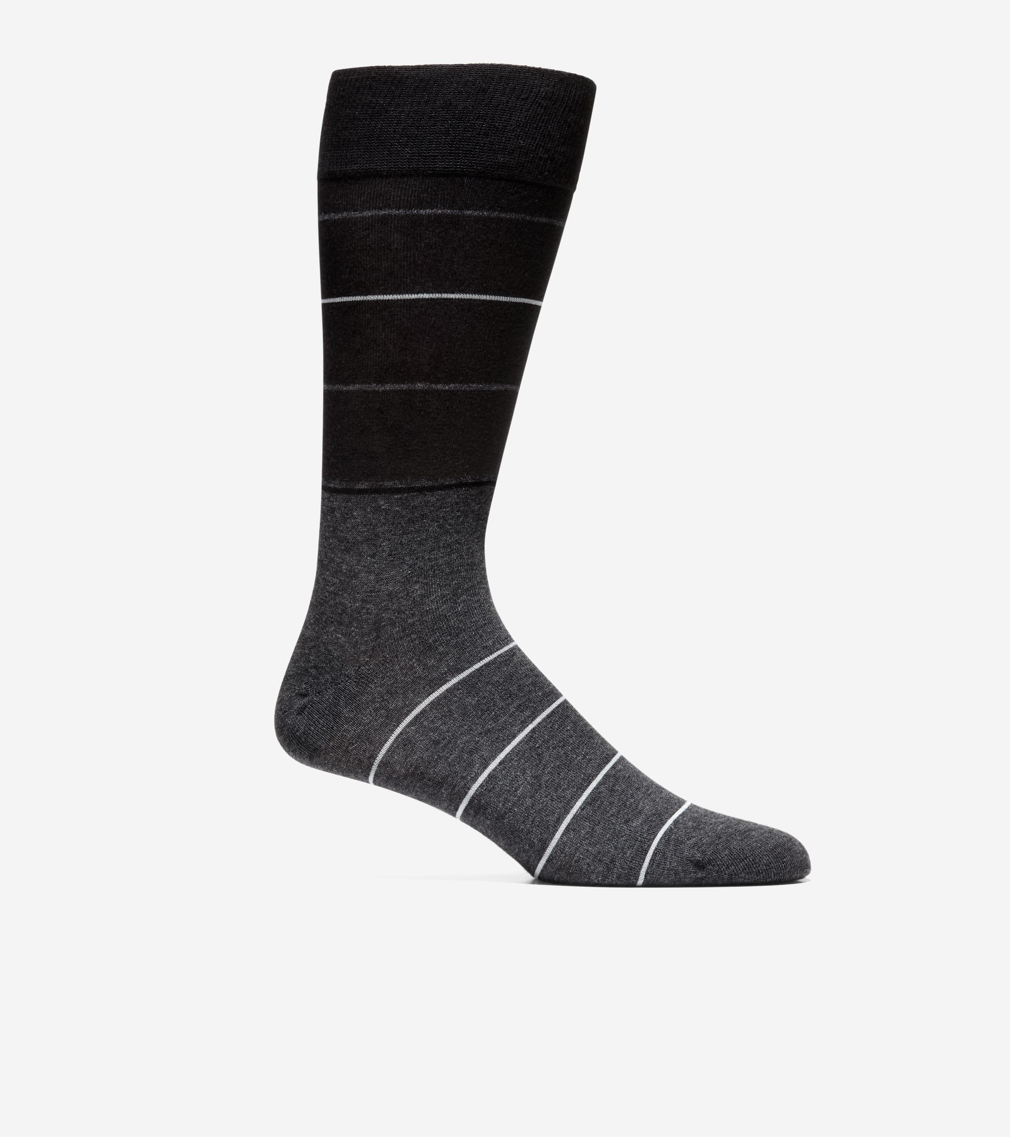 Men's Color Block Stripe Dress Crew Socks