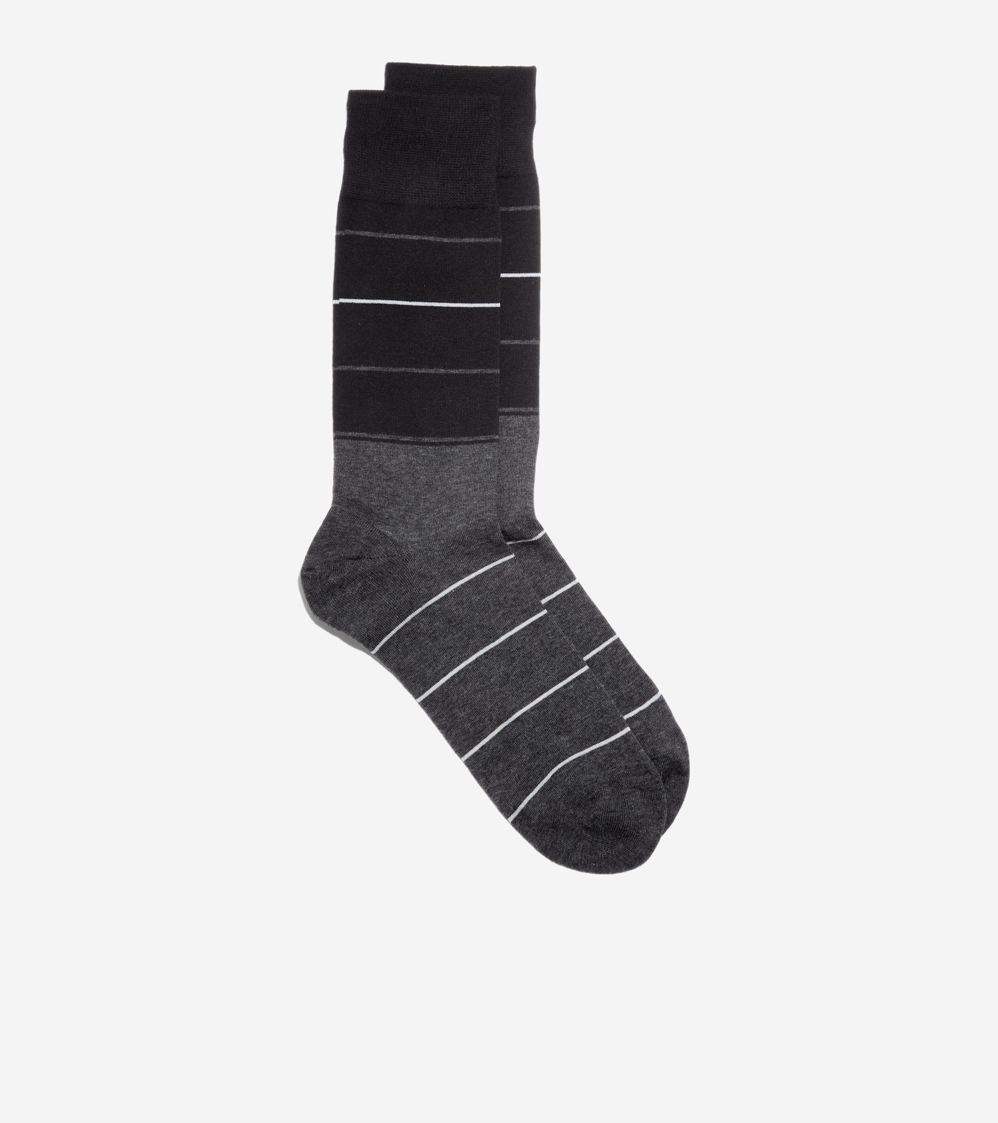 Men's Color Block Stripe Dress Crew Socks - Image 2