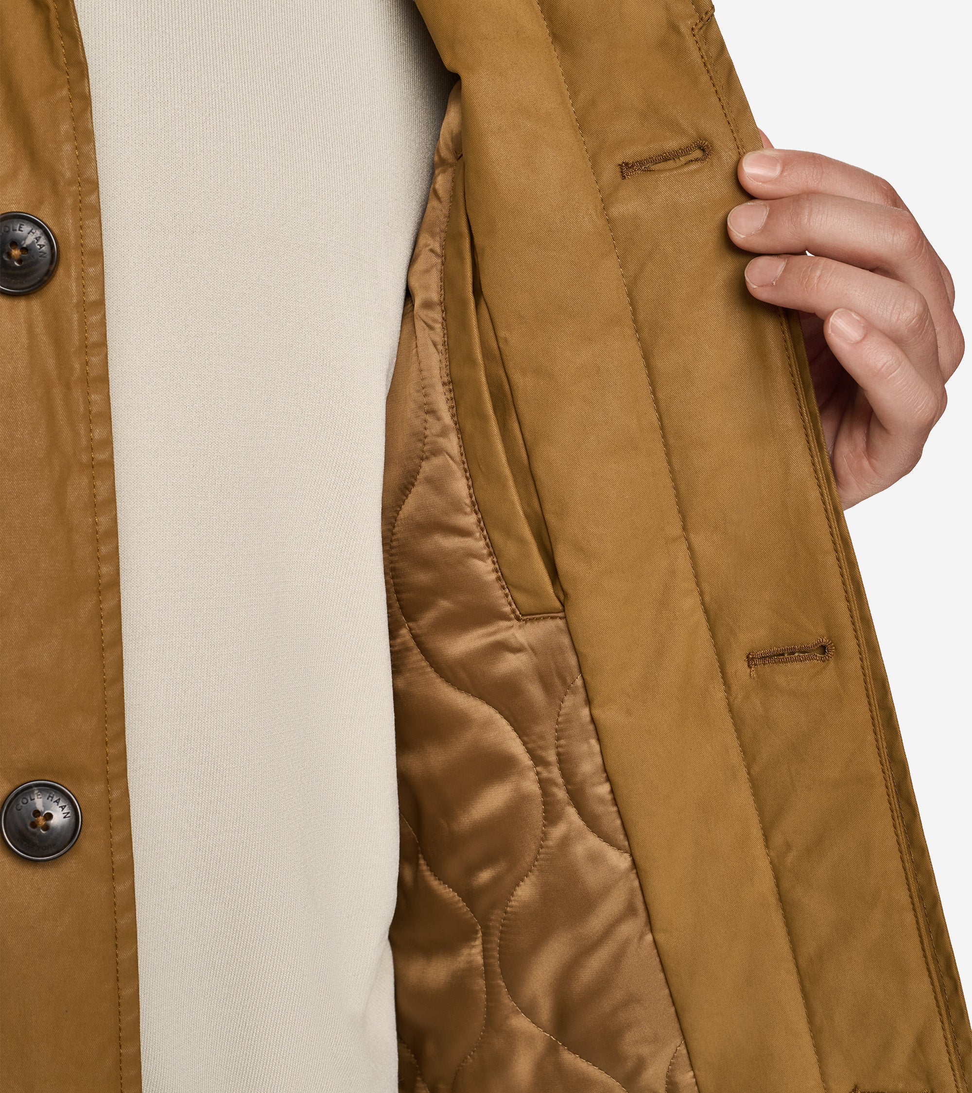 Men's Coated Cotton Barn Coat - Image 3