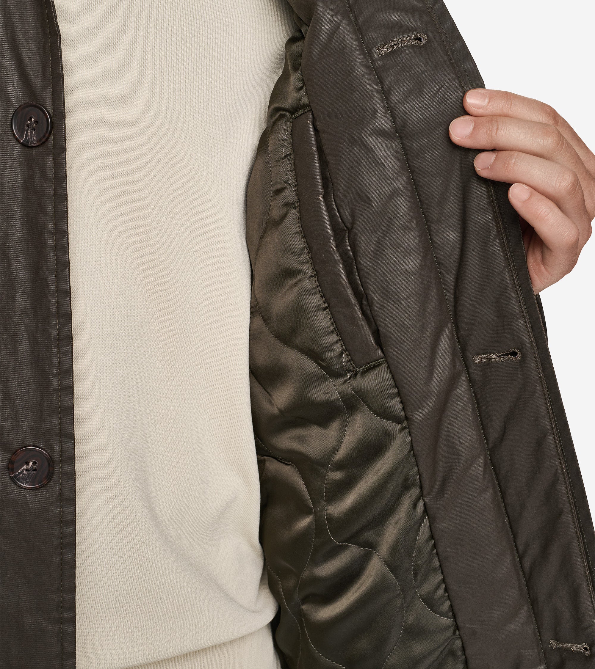 Men's Coated Cotton Barn Coat - Image 3