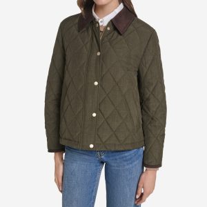 Women's Cross-Hatch Quilt Cropped Jacket