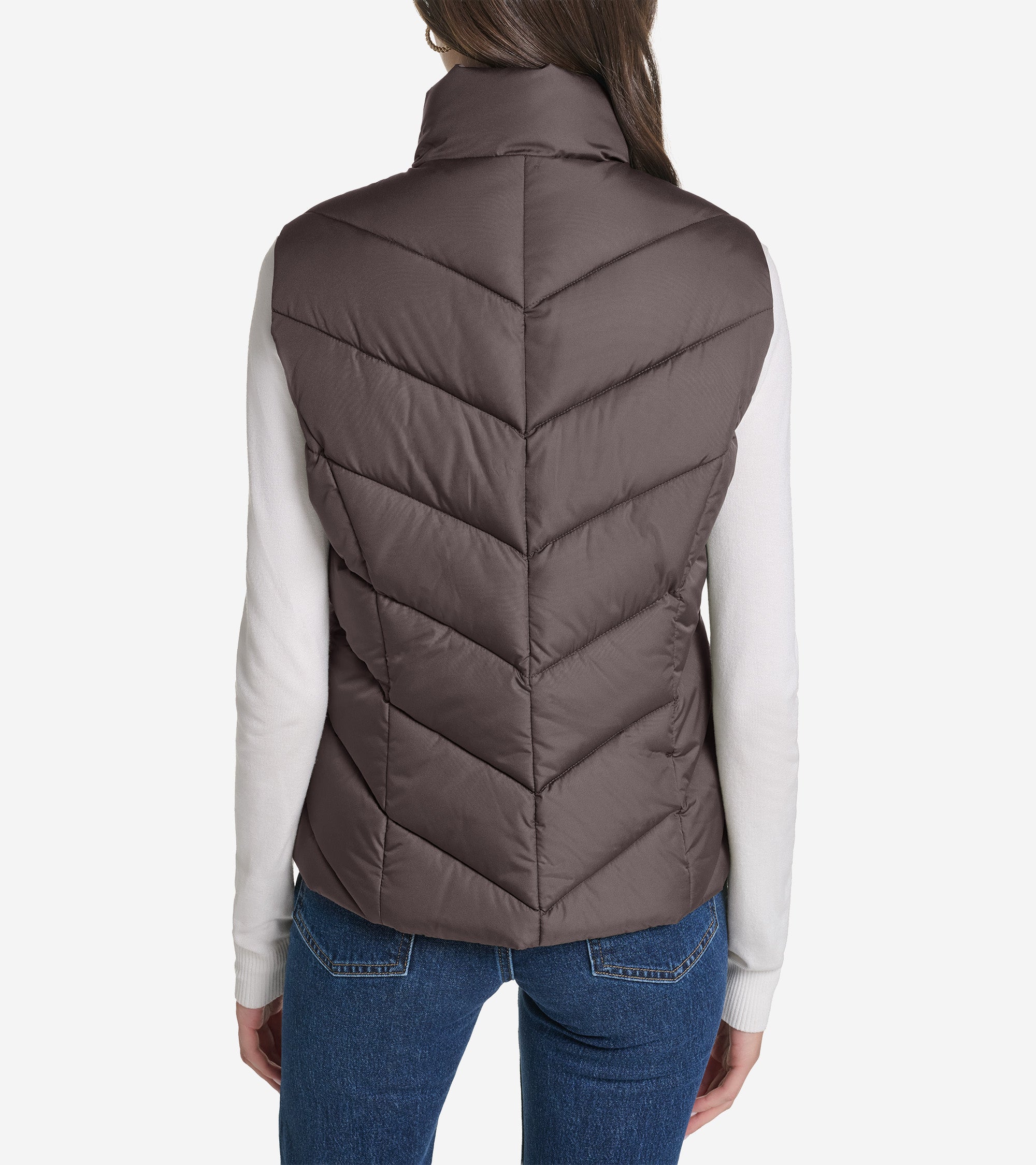 Women's Chevron Zip Front Vest - Image 2