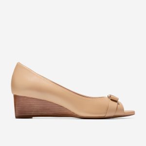 Women's Go-To Malta Peep Toe Bow Wedges