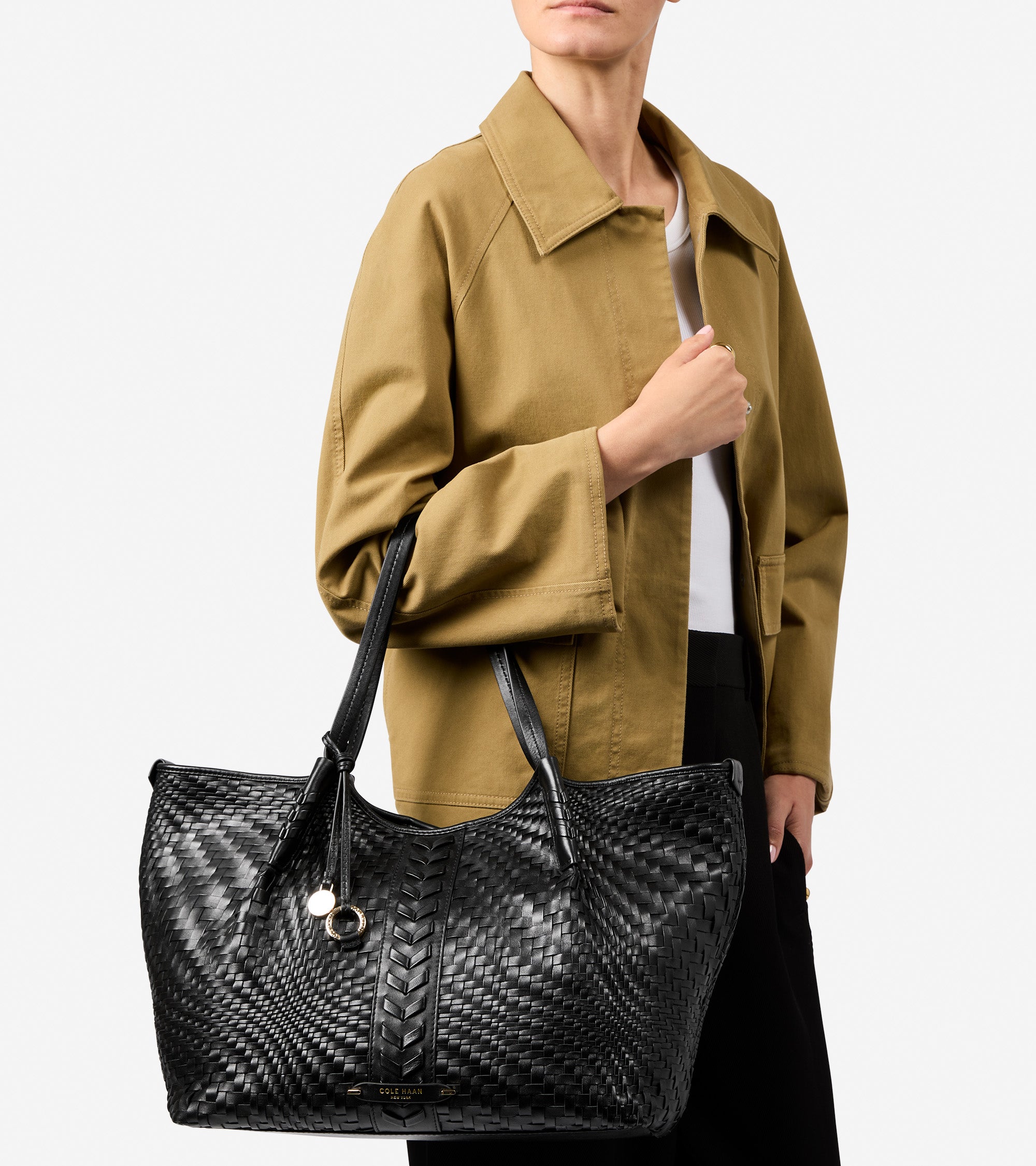 Women's Isabella Slouchy Woven Tote Bag - Image 4