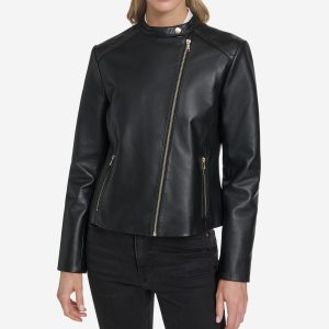 Women's Leather Racer Jacket