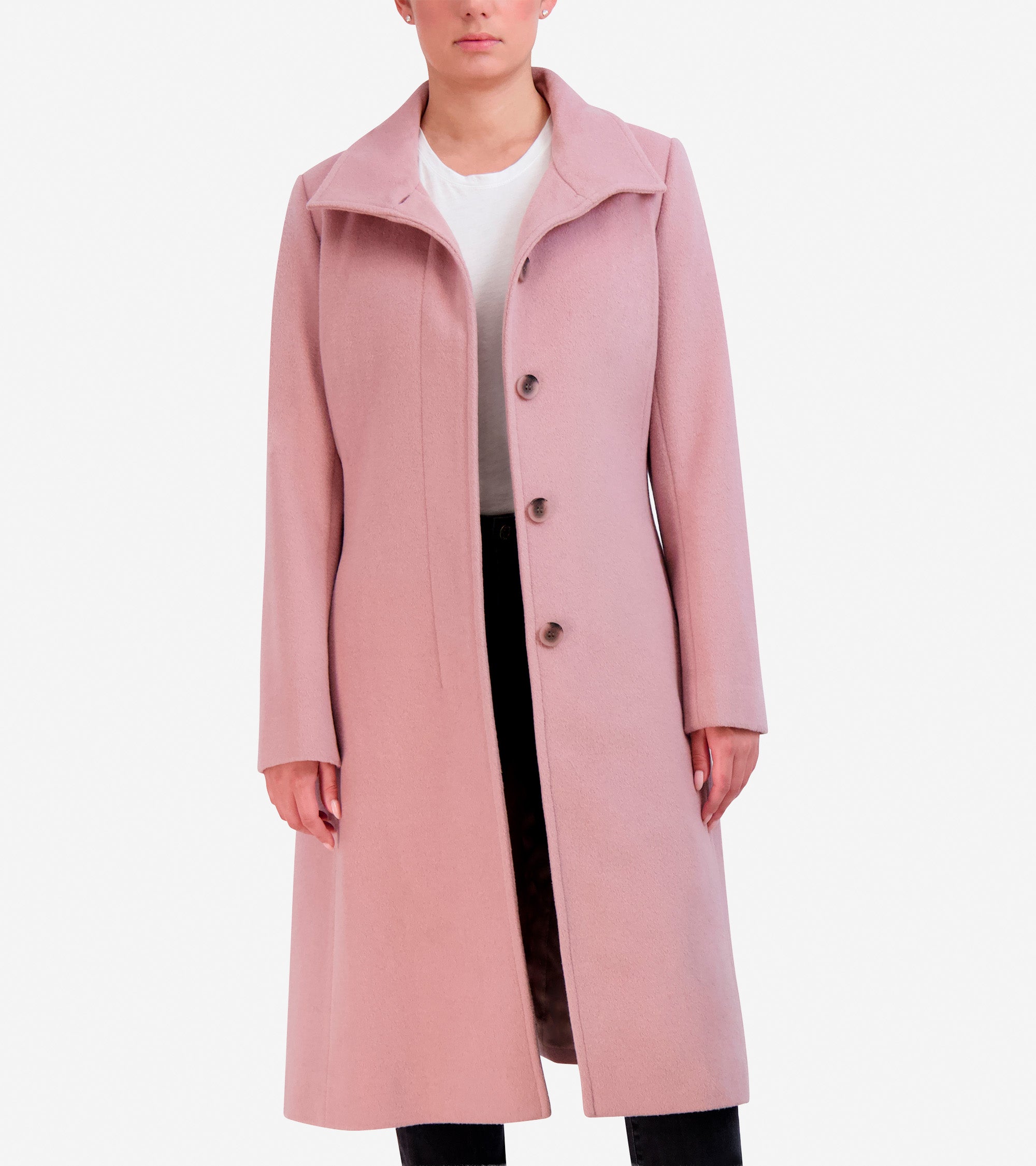 Women's Long Button Up Flared Coat