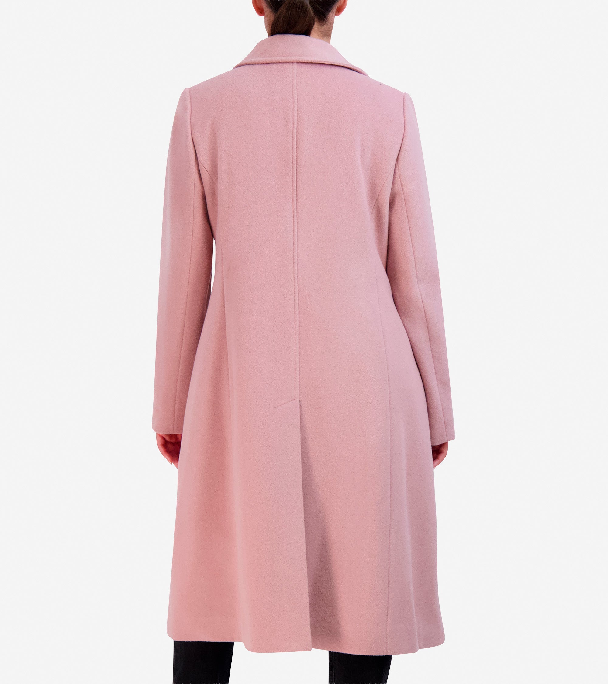Women's Long Button Up Flared Coat - Image 2