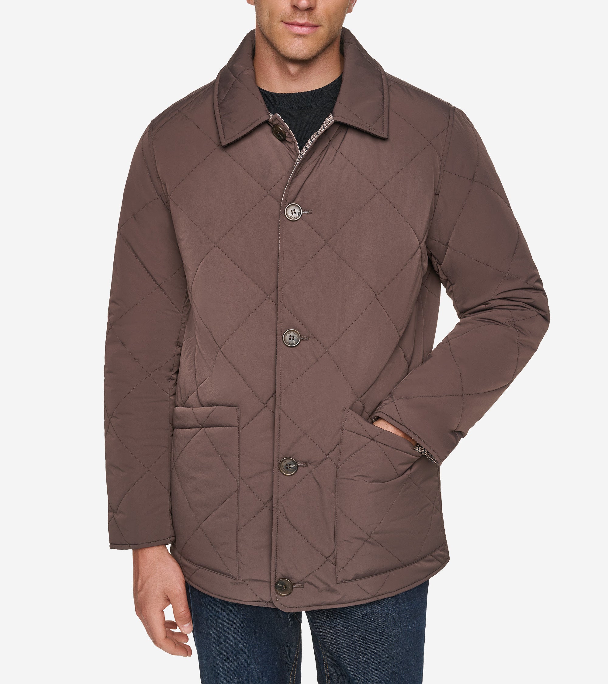 Men's Reversible Plaid Quilted Barn Jacket - Image 3