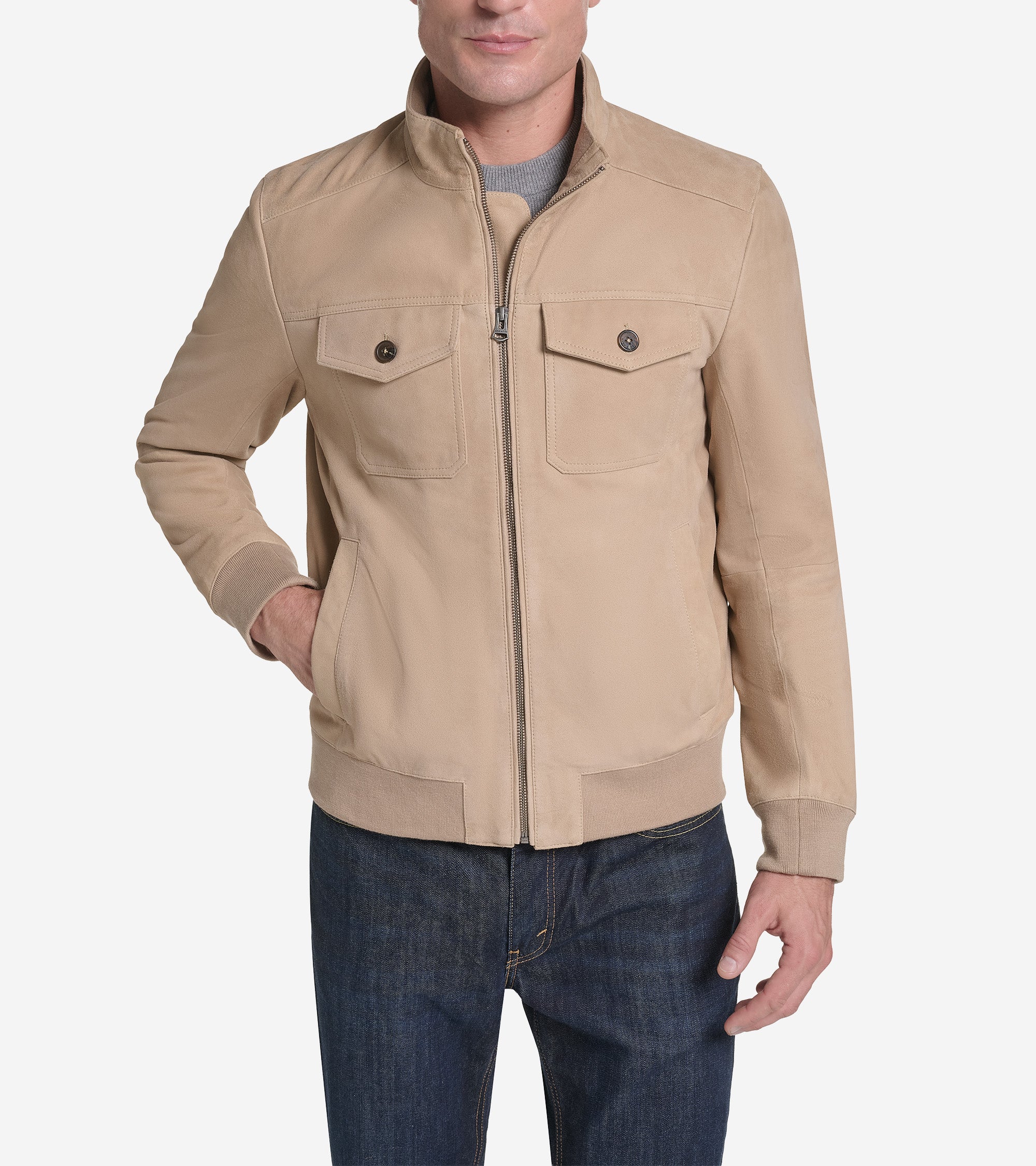 Men's Suede Harrington Jacket