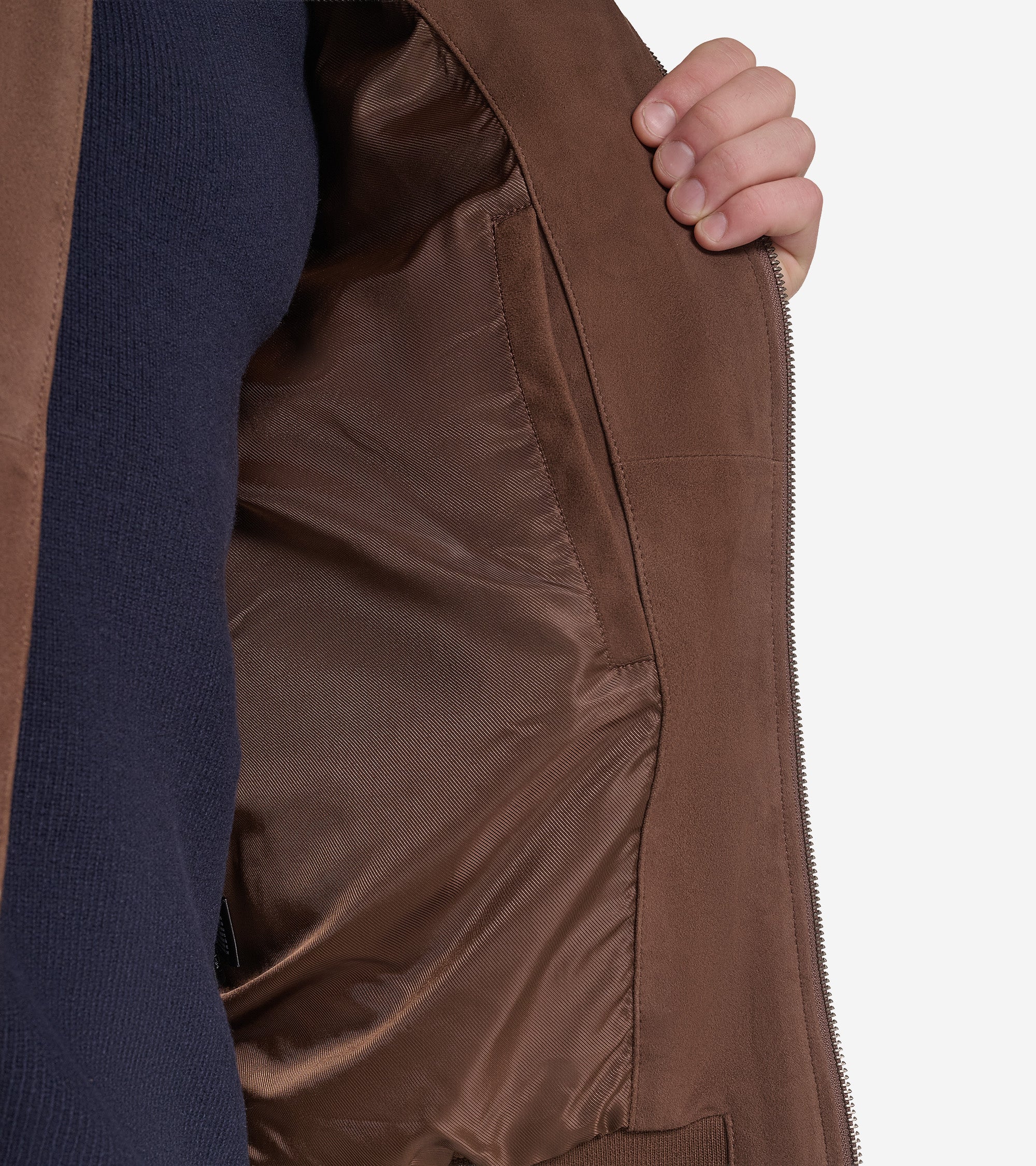 Men's Suede Harrington Jacket - Image 3