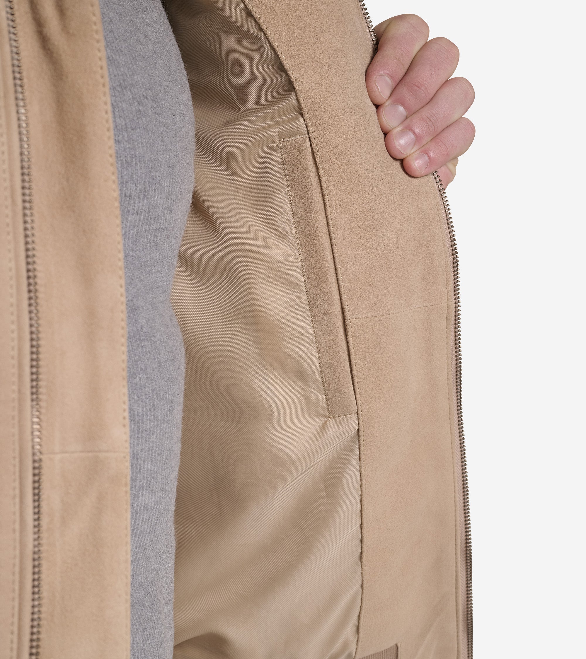 Men's Suede Harrington Jacket - Image 3