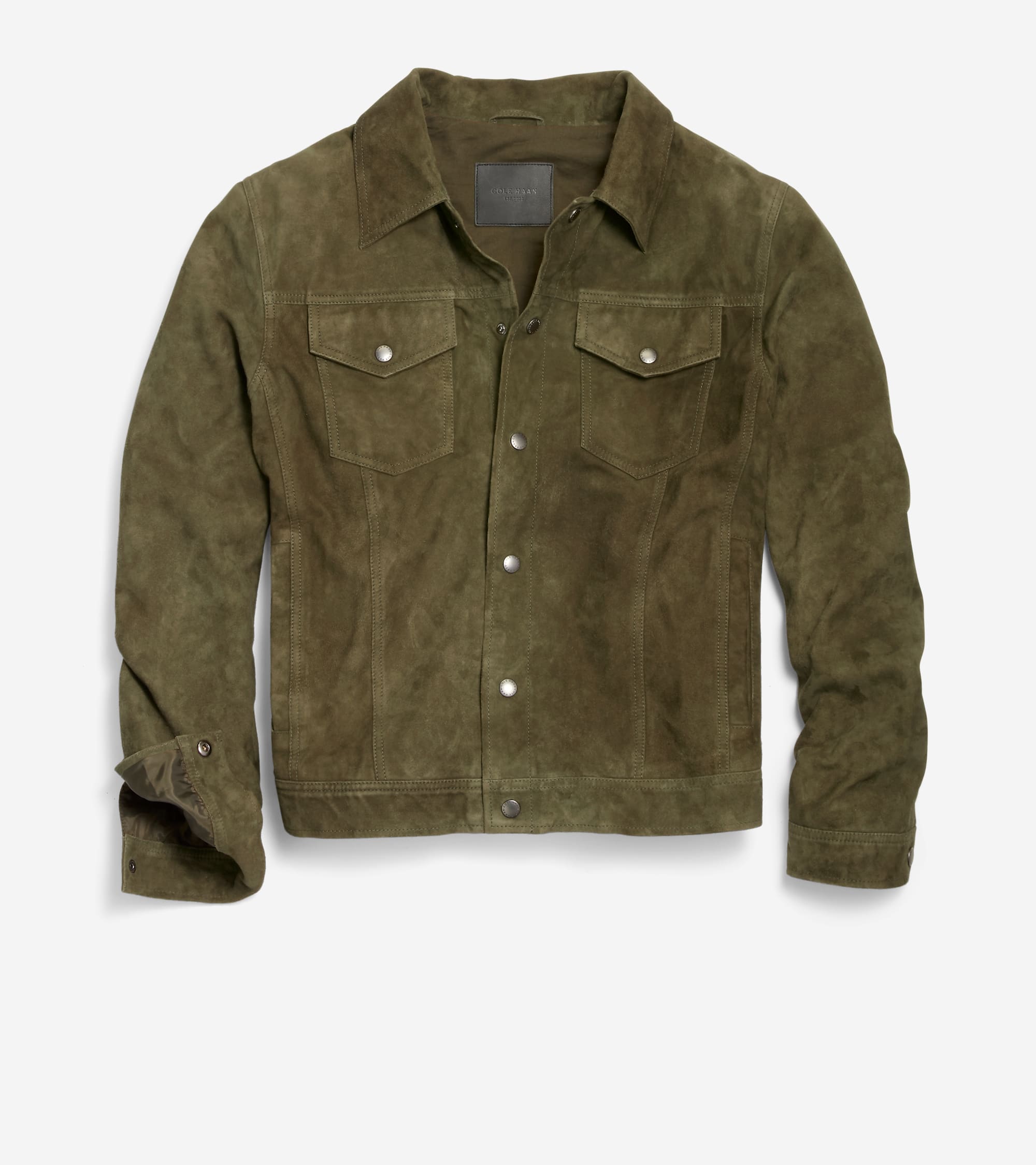 Men's Suede Trucker Jacket - Image 3