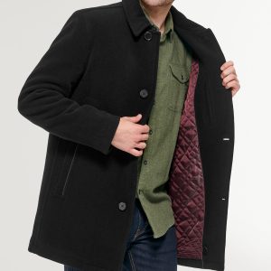 Men's Wool-Blend Car Coat