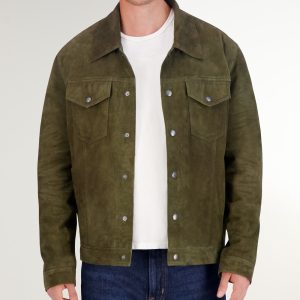Men's Suede Trucker Jacket