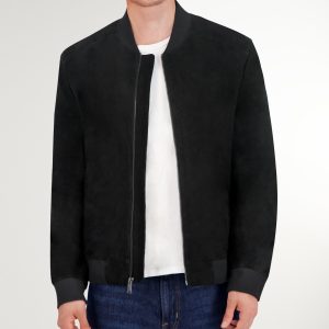 Men's Zip-up Suede Jacket