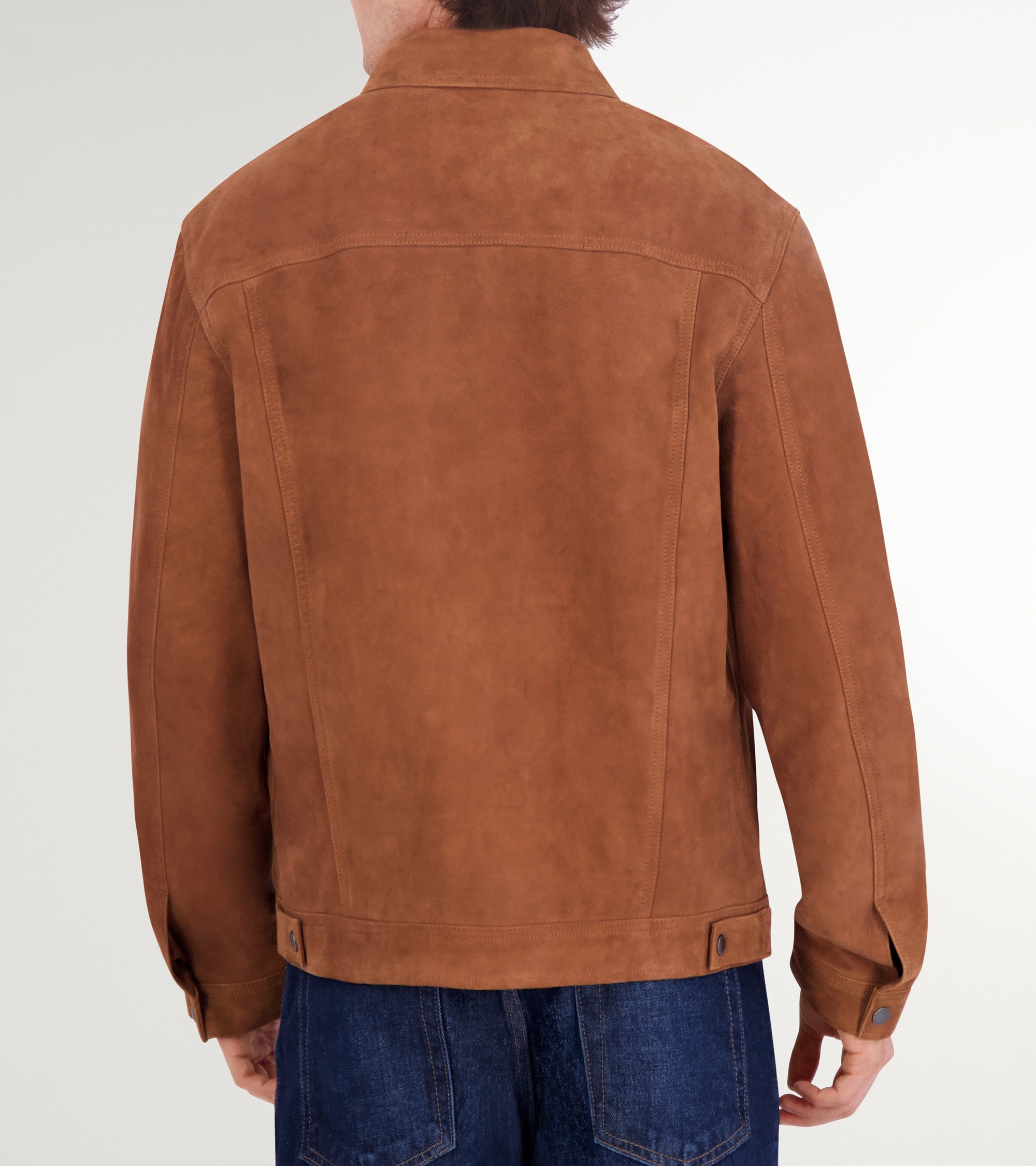 Men's Trucker Suede Jacket - Image 2