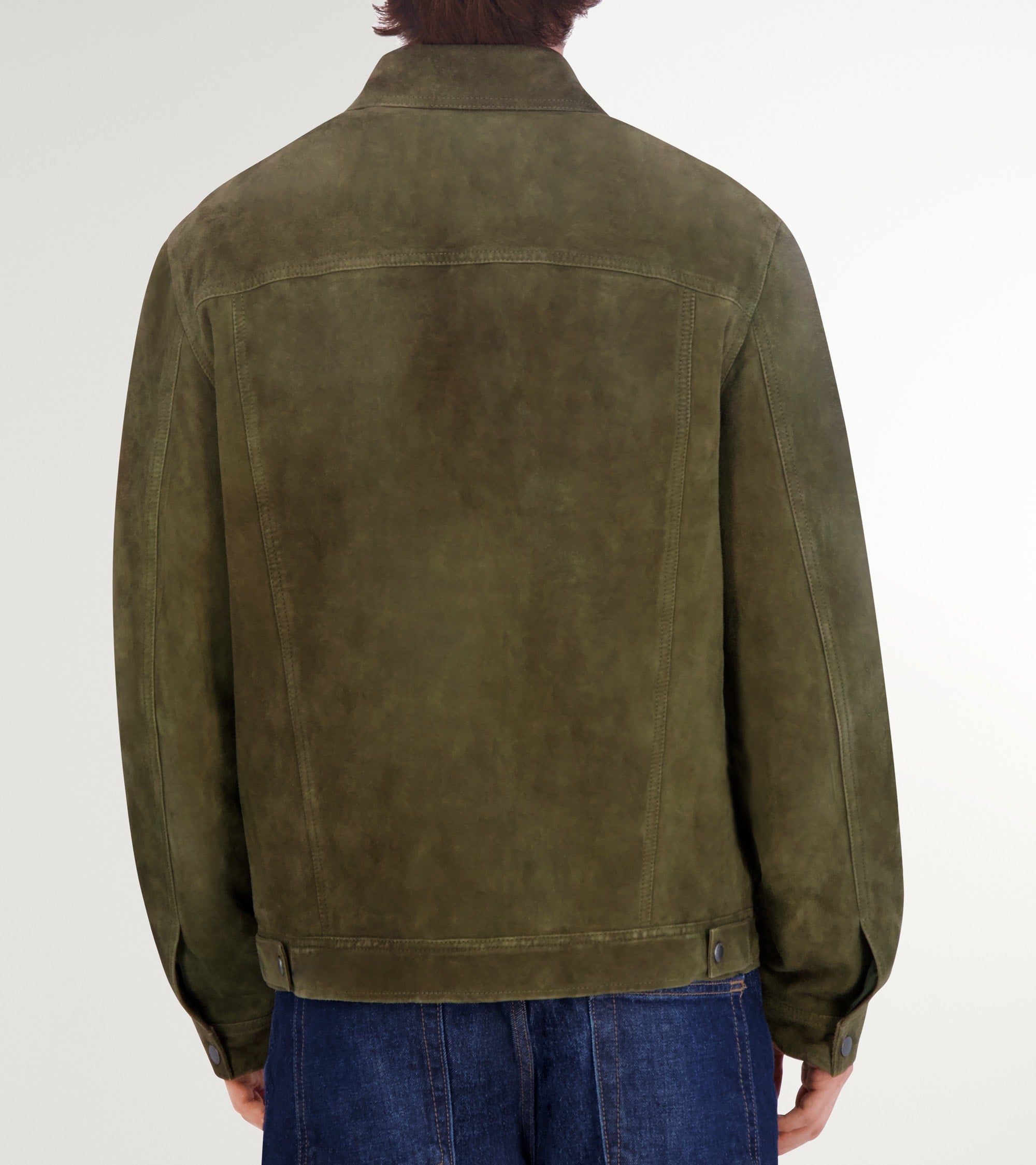 Men's Suede Trucker Jacket - Image 2
