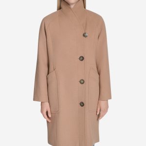 Women's Chevron Wool Coat