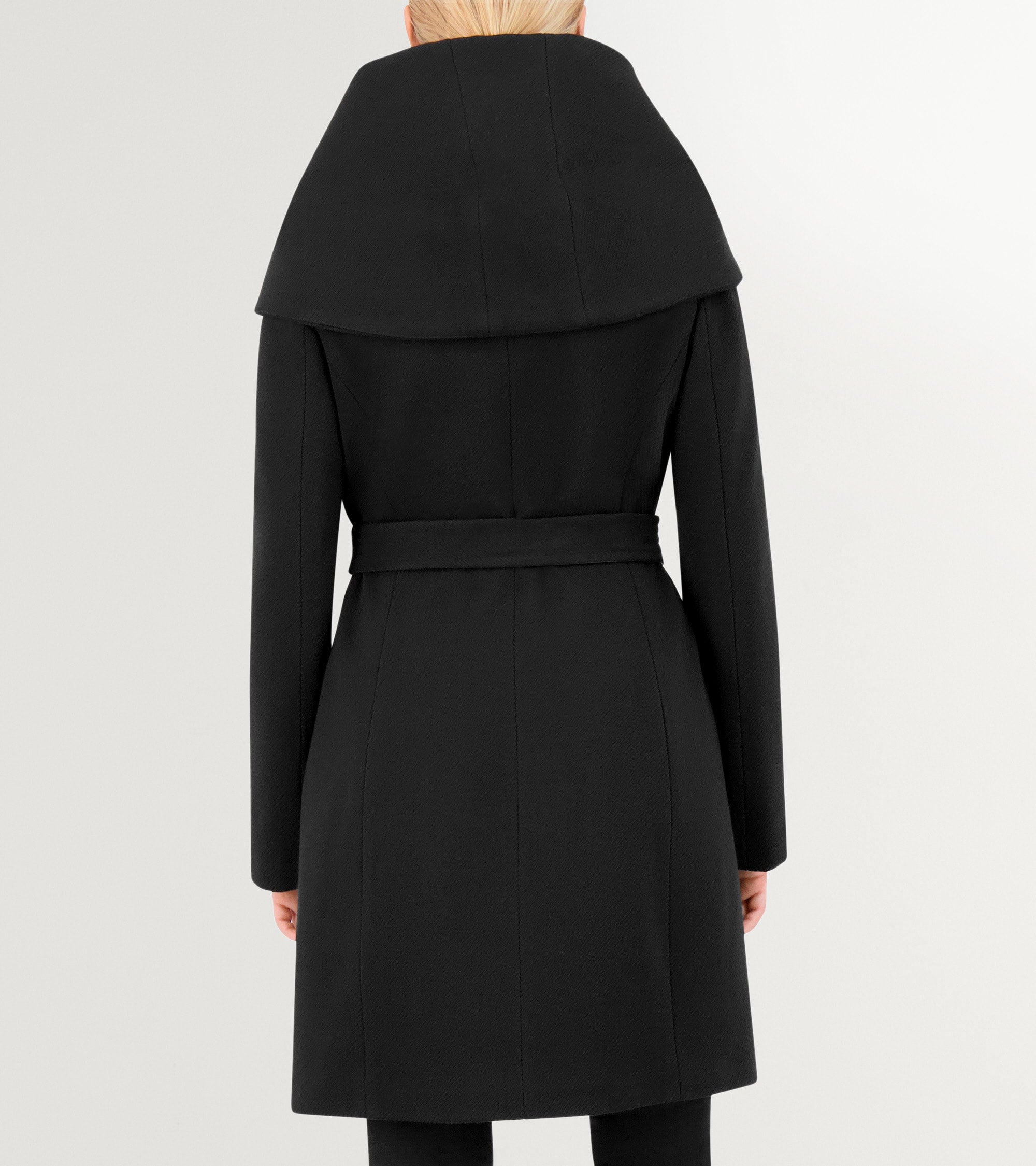Women's Belted Asymmetrical Zip Front Twill Coat - Image 3